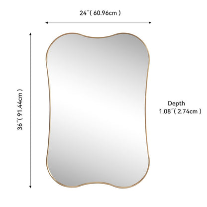 Calico Medium Irregular Scallop Aluminum Alloy Framed Wall Mounted Mirror