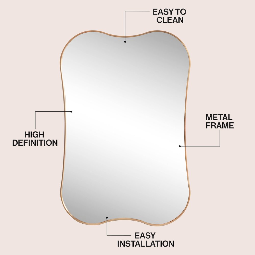 Calico Medium Irregular Scallop Aluminum Alloy Framed Wall Mounted Mirror