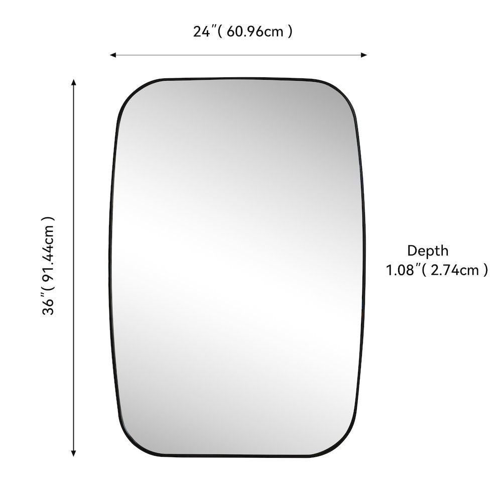 Cassian Medium Capsule Oblong Oval Aluminum Alloy Framed Wall Mounted Mirror
