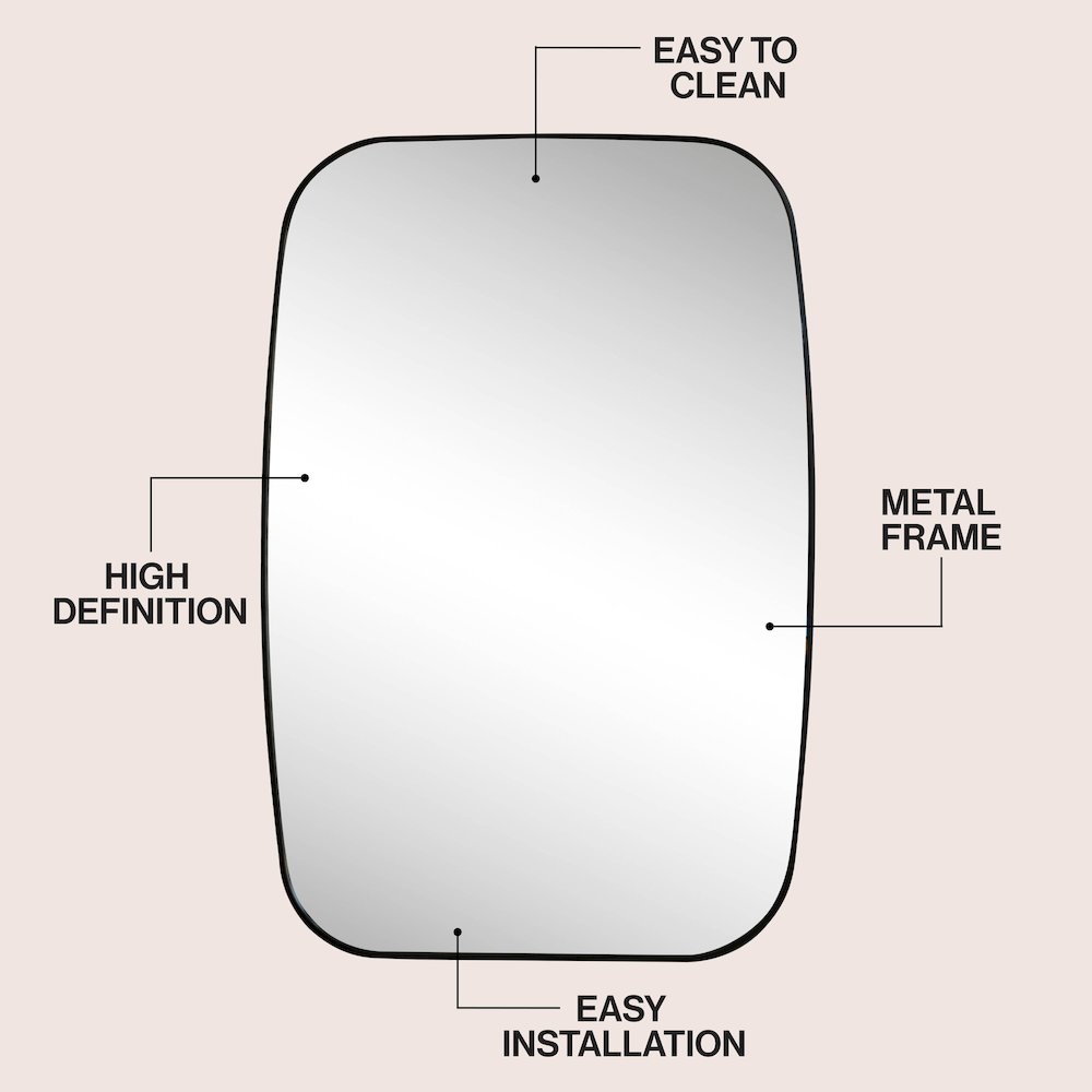 Cassian Medium Capsule Oblong Oval Aluminum Alloy Framed Wall Mounted Mirror