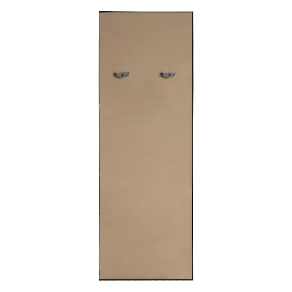 Strait Large Rectangular Aluminum Framed Full-Length Wall Mounted Leaner Mirror