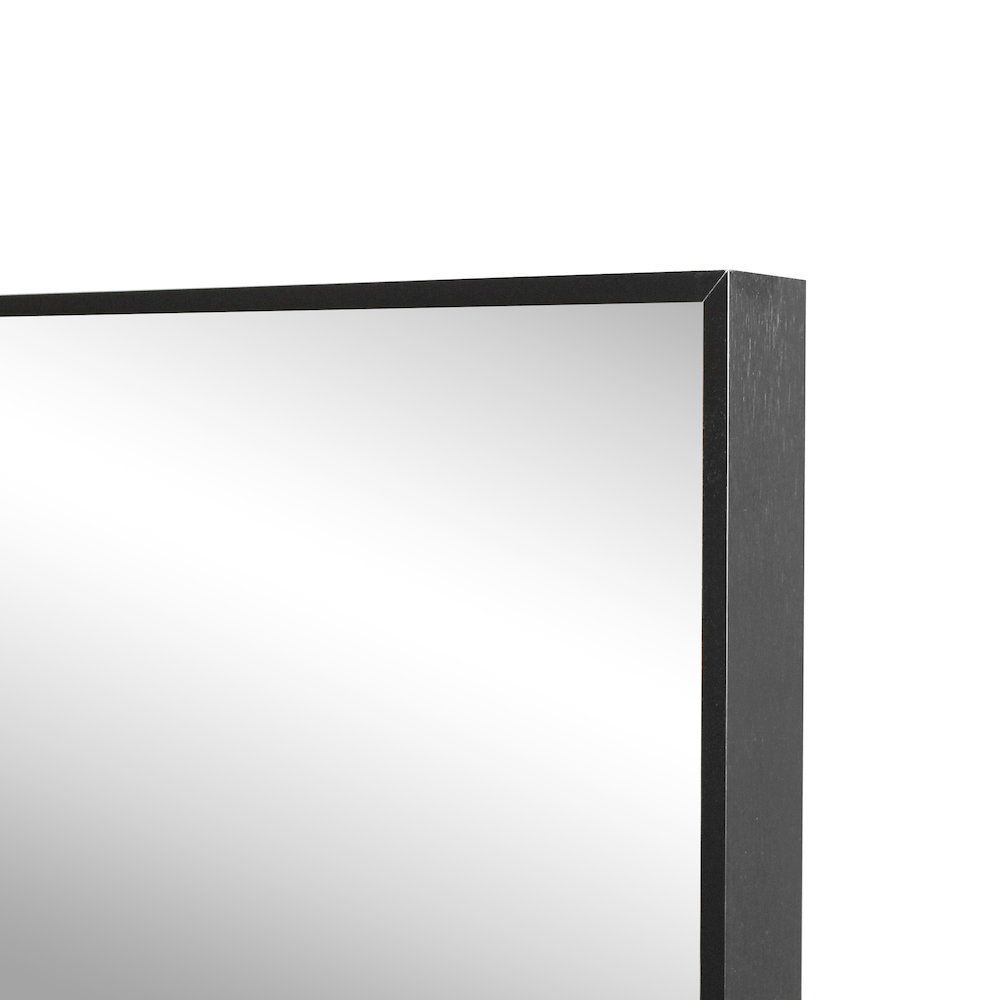 Strait Large Rectangular Aluminum Framed Full-Length Wall Mounted Leaner Mirror