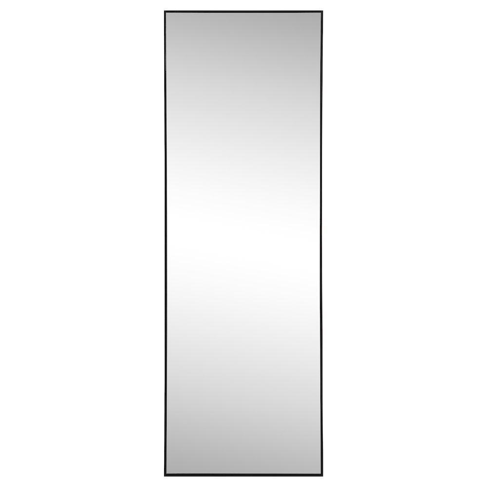 Strait Large Rectangular Aluminum Framed Full-Length Wall Mounted Leaner Mirror