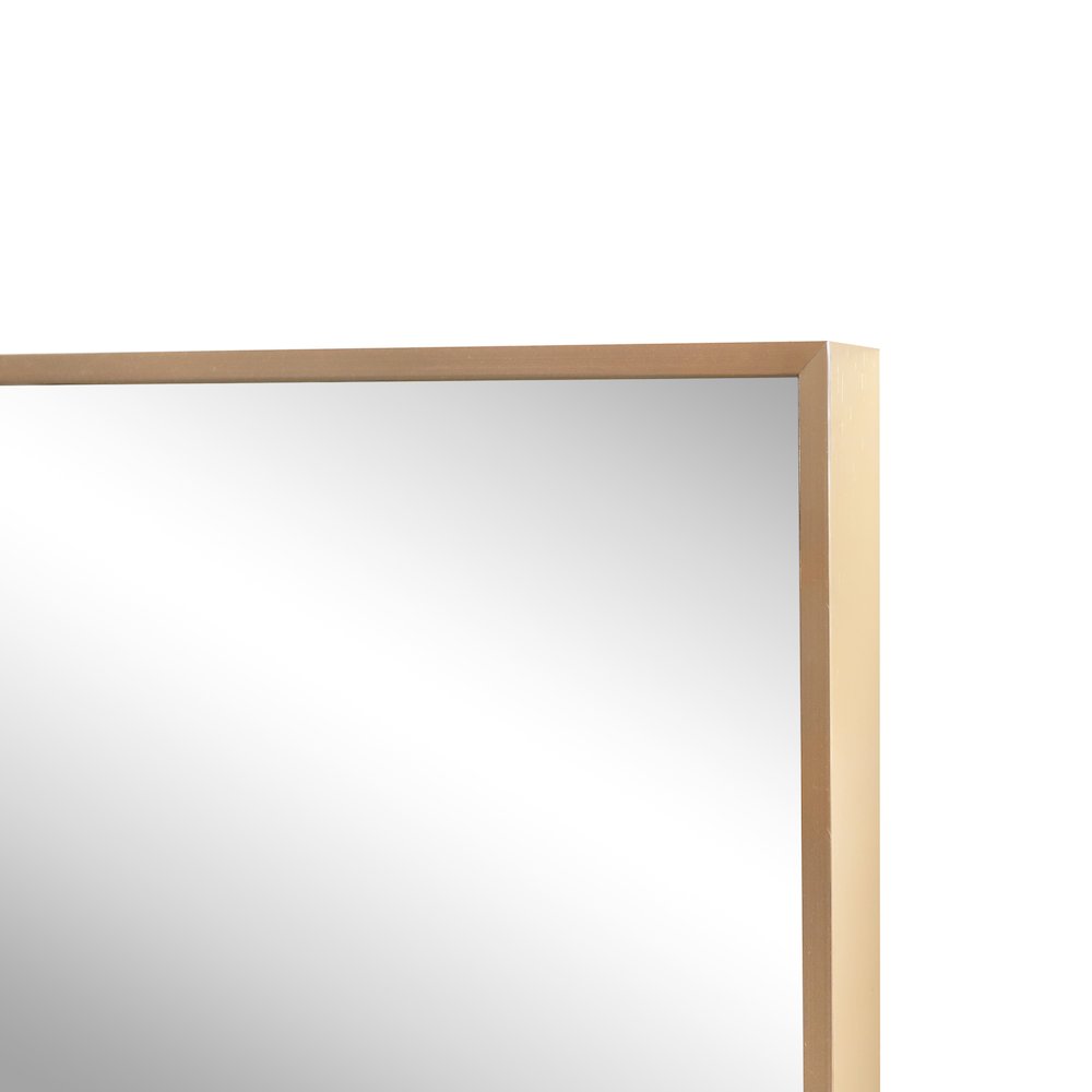 Strait Large Rectangular Aluminum Framed Full-Length Wall Mounted Leaner Mirror