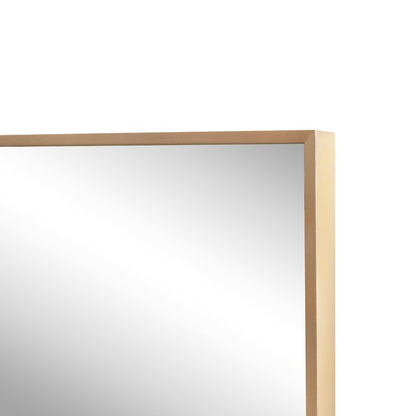 Strait Large Rectangular Aluminum Framed Full-Length Wall Mounted Leaner Mirror