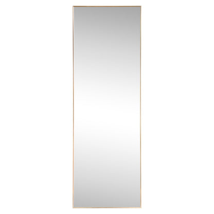 Strait Large Rectangular Aluminum Framed Full-Length Wall Mounted Leaner Mirror