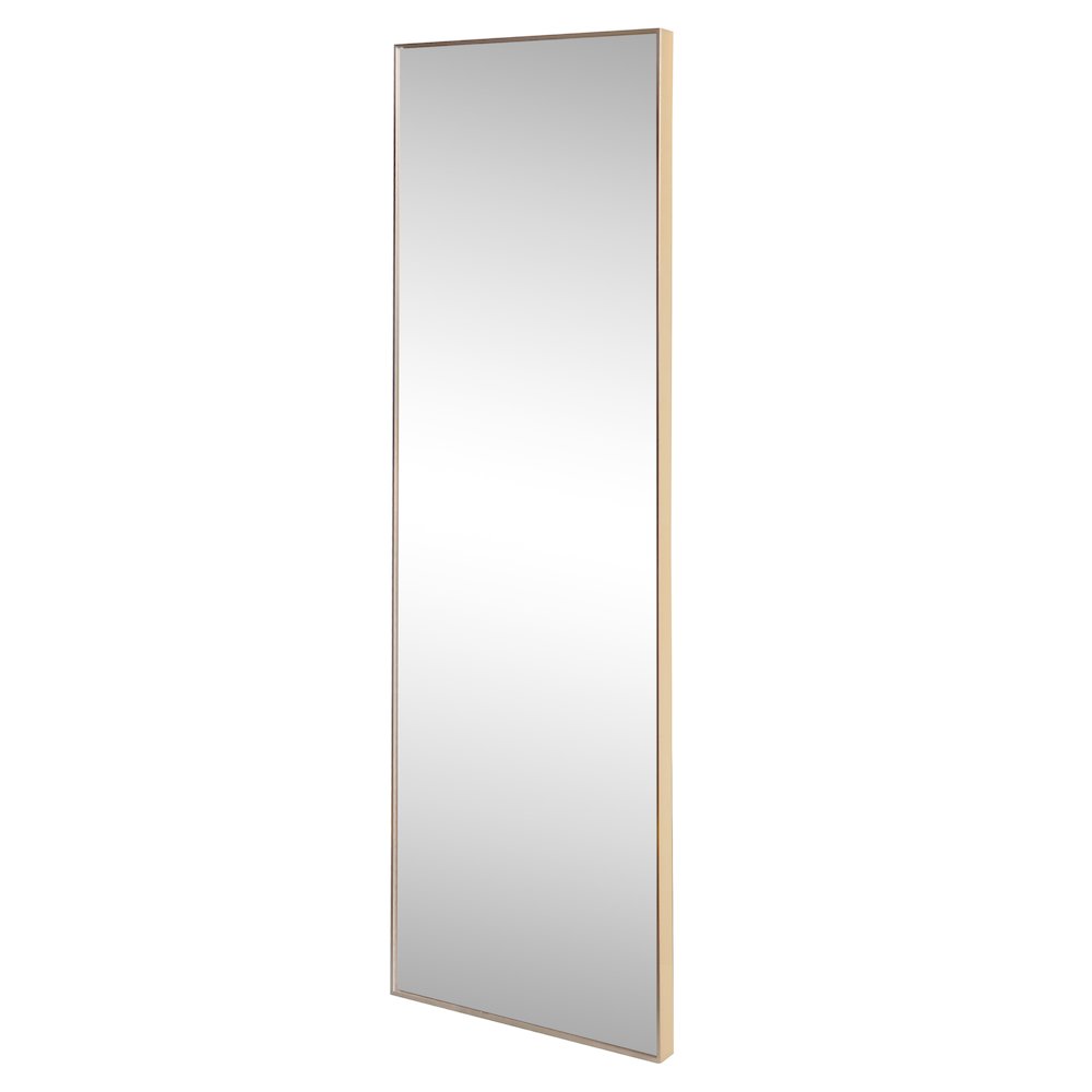 Strait Large Rectangular Aluminum Framed Full-Length Wall Mounted Leaner Mirror