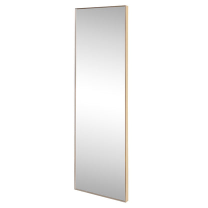 Strait Large Rectangular Aluminum Framed Full-Length Wall Mounted Leaner Mirror