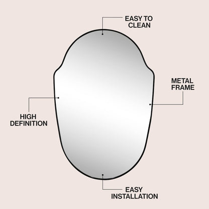 Guardian Medium Shield Aluminum Alloy Framed Wall Mounted Mirror