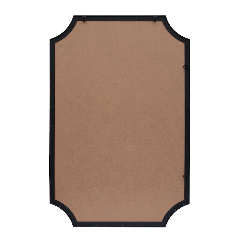 Helga Medium Rectangular Scallop Beveled Corner Aluminum Framed Wall Mounted
