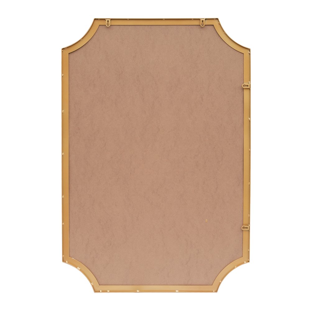 Helga Medium Rectangular Scallop Beveled Corner Aluminum Framed Wall Mounted