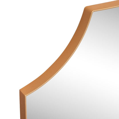 Helga Medium Rectangular Scallop Beveled Corner Aluminum Framed Wall Mounted