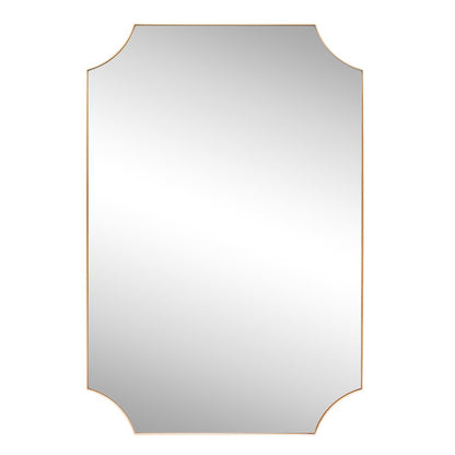 Helga Medium Rectangular Scallop Beveled Corner Aluminum Framed Wall Mounted