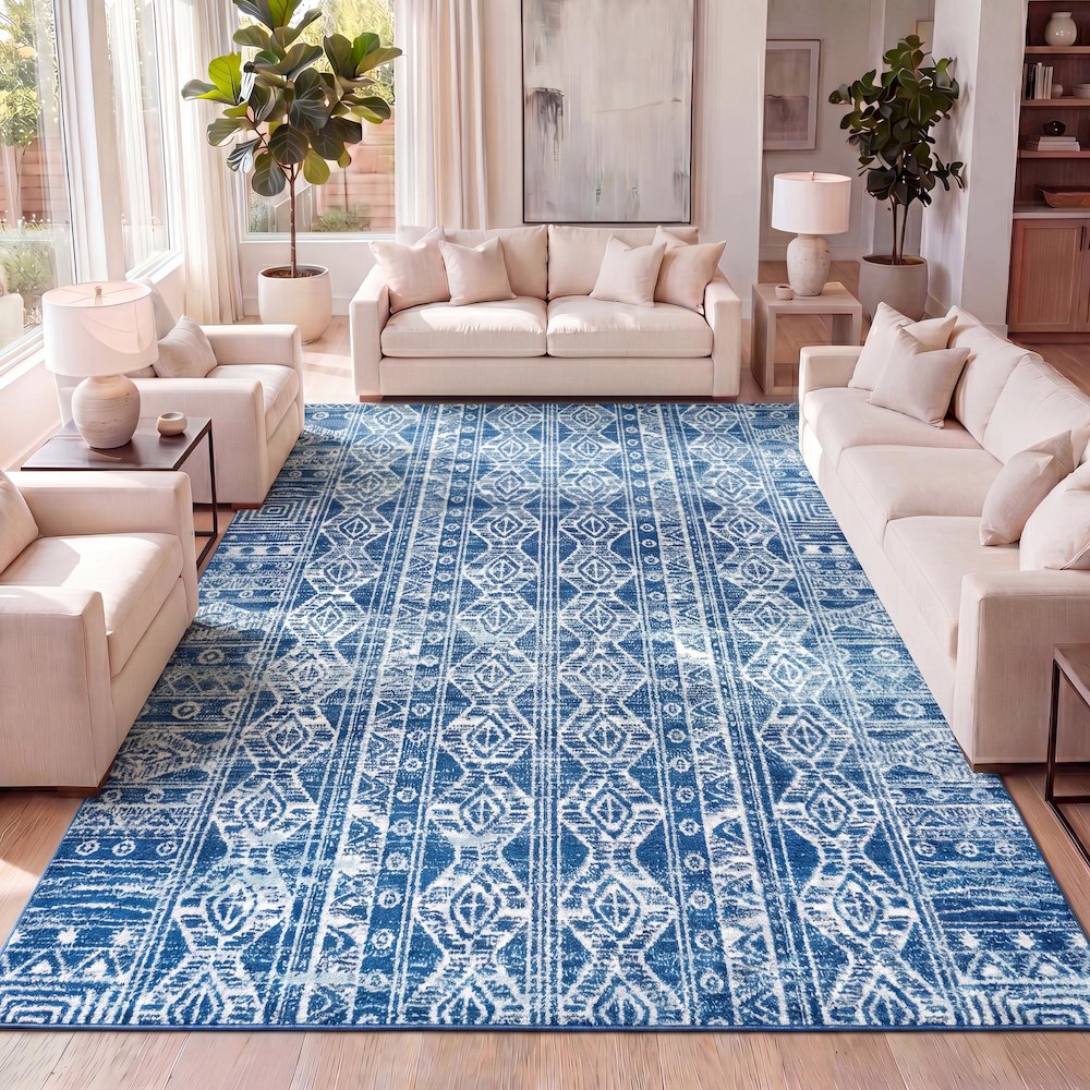 Modern Persian Boho Vintage Tribal Area Rug