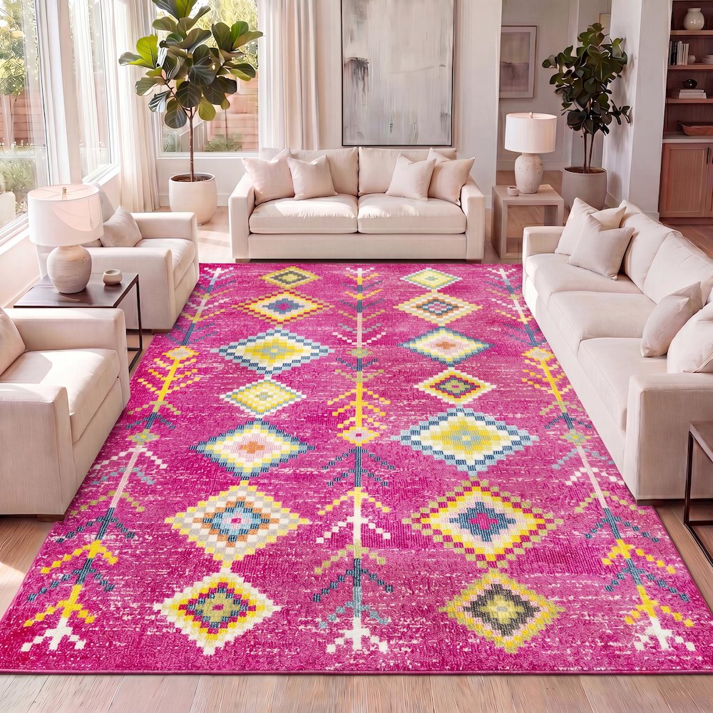 Tribal Love Geometric Area Rug