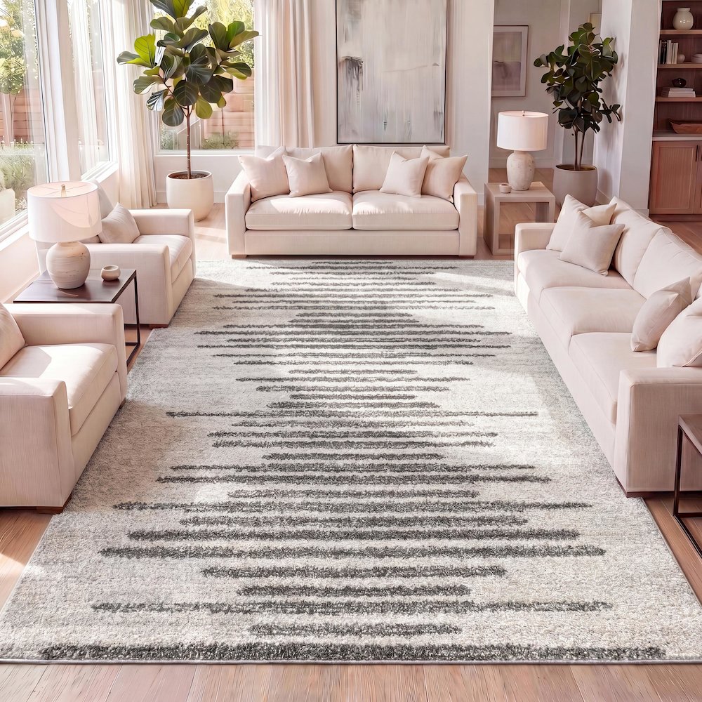 Aya Berber Stripe Geometric Area Rug