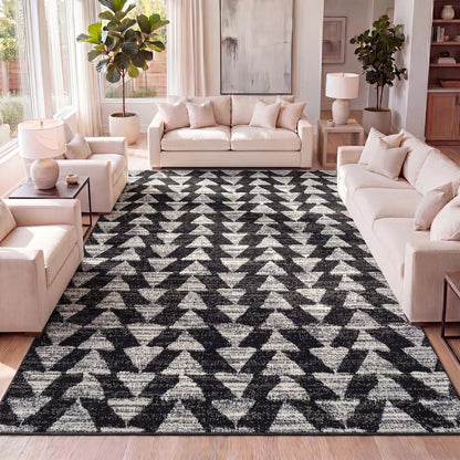 Aisha Moroccan Triangle Geometric Area Rug