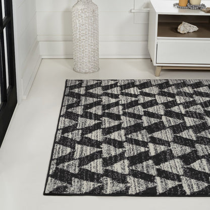 Aisha Moroccan Triangle Geometric Area Rug