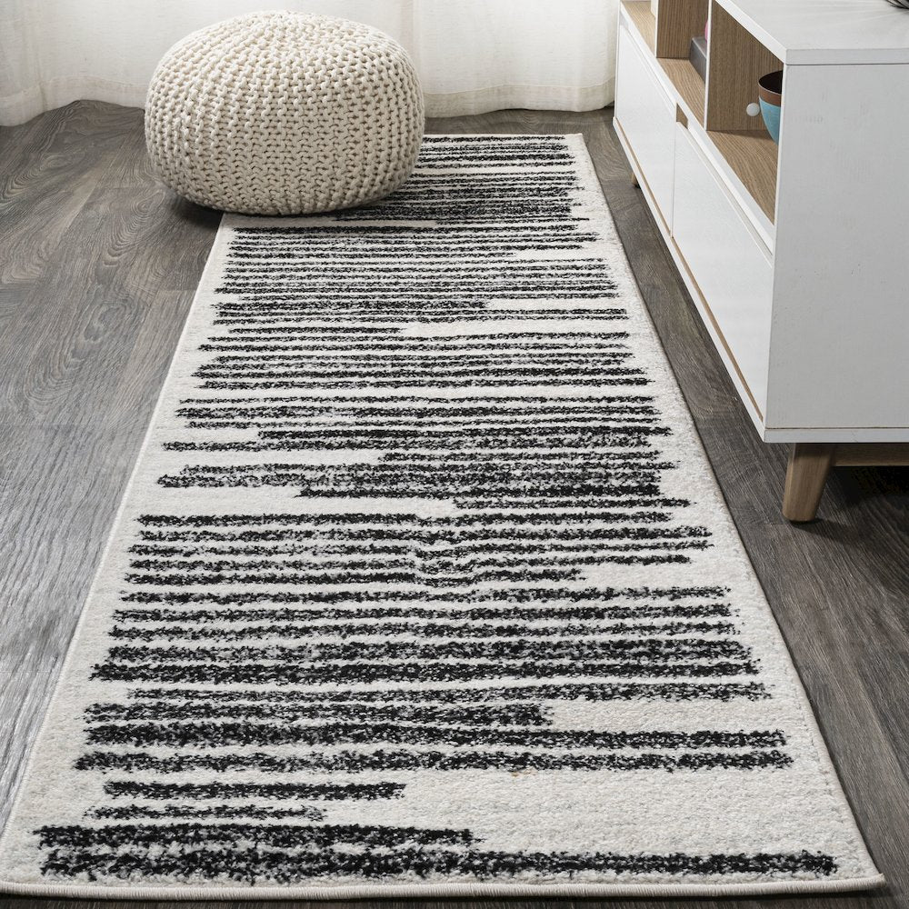Khalil Modern Berber Stripe Area Rug