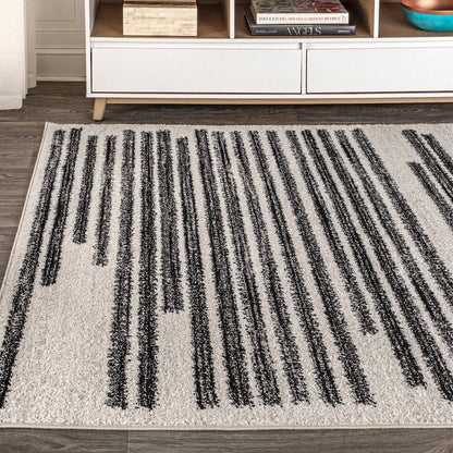 Khalil Modern Berber Stripe Area Rug