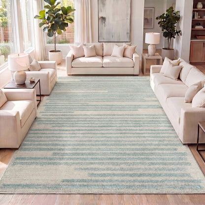 Khalil Modern Berber Stripe Area Rug