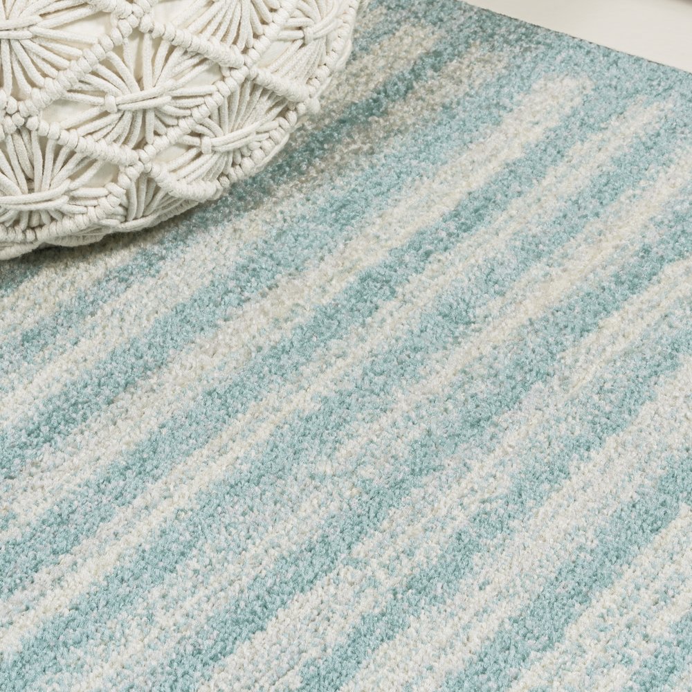 Khalil Modern Berber Stripe Runner Rug