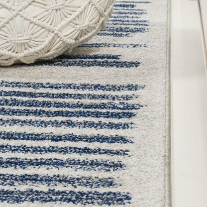 Khalil Modern Berber Stripe Runner Rug