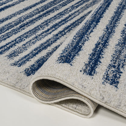 Khalil Modern Berber Stripe Runner Rug