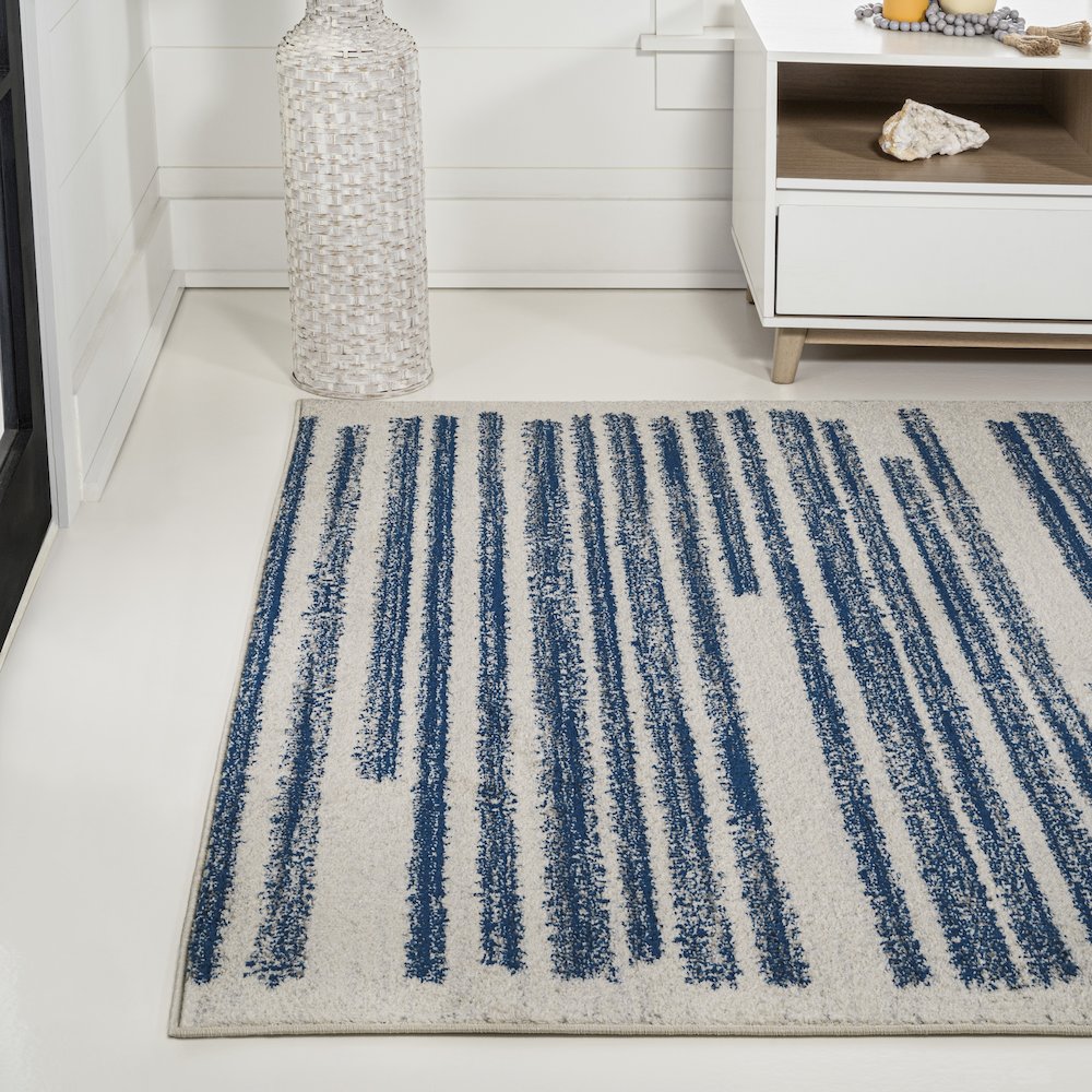 Khalil Modern Berber Stripe Area Rug