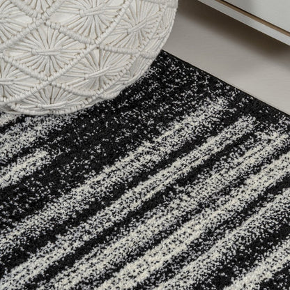 Khalil Modern Berber Stripe Runner Rug