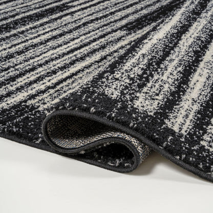 Khalil Modern Berber Stripe Runner Rug