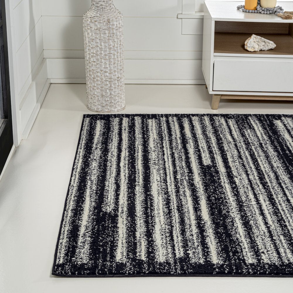 Khalil Modern Berber Stripe Area Rug
