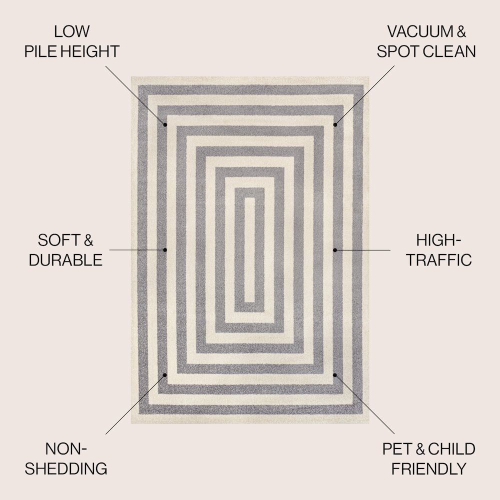 Bandol Modern Classic Mitre Stripe Area Rug