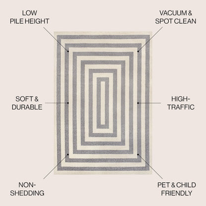 Bandol Modern Classic Mitre Stripe Area Rug