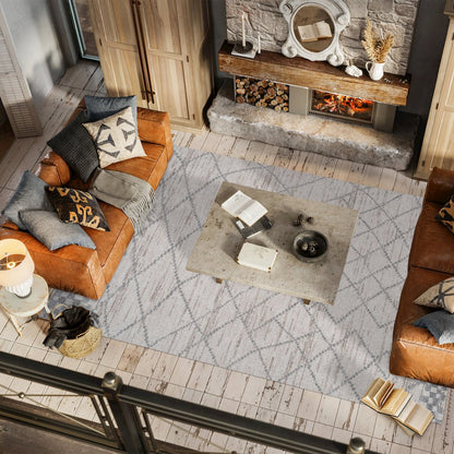 Asilah Moroccan Modern Diamond Area Rug