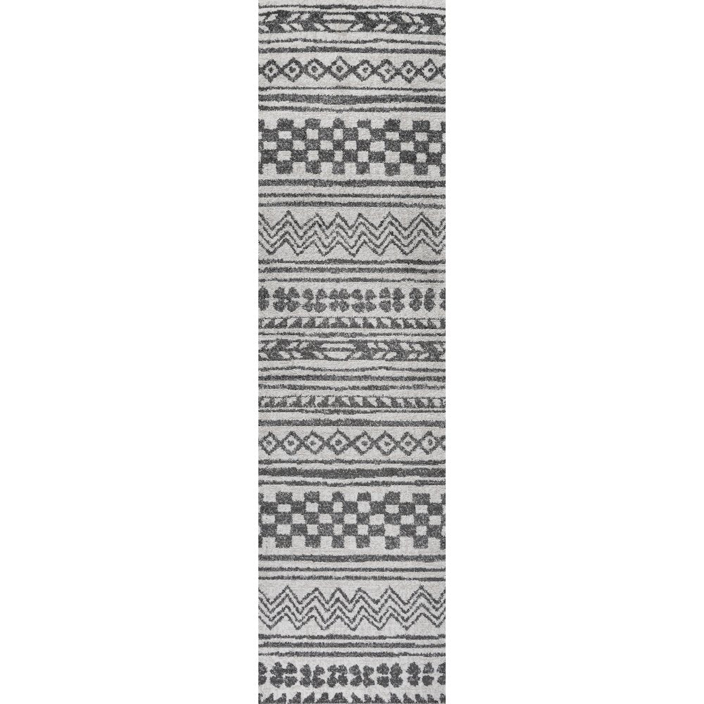 Imlil Tribal Geometric Stripe Area Rug