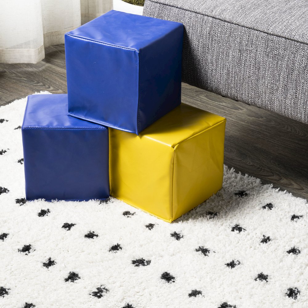 Pele Modern Geometric Dot Shag Area Rug