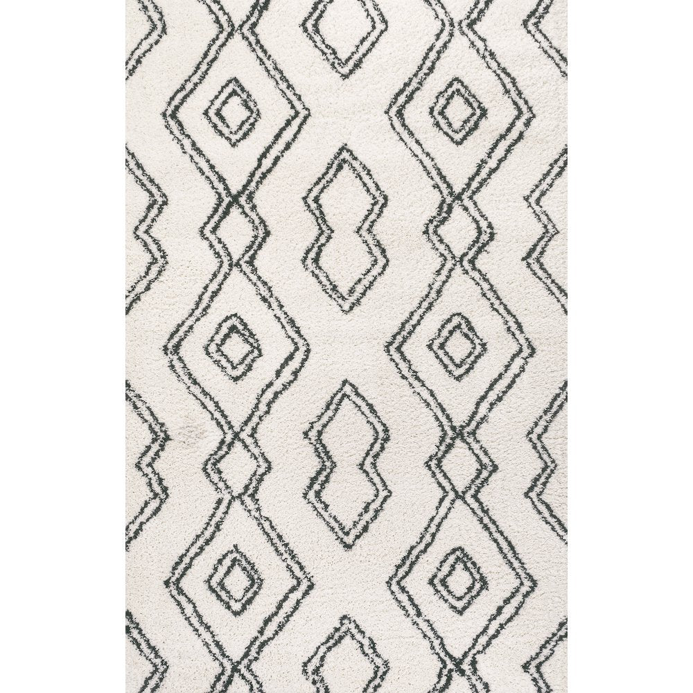 Deia Moroccan Style Diamond Shag Area Rug