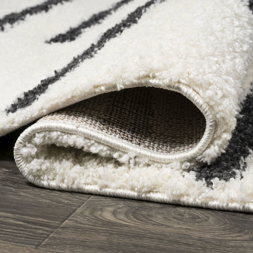 Alaro Berber Stripe Shag Area Rug