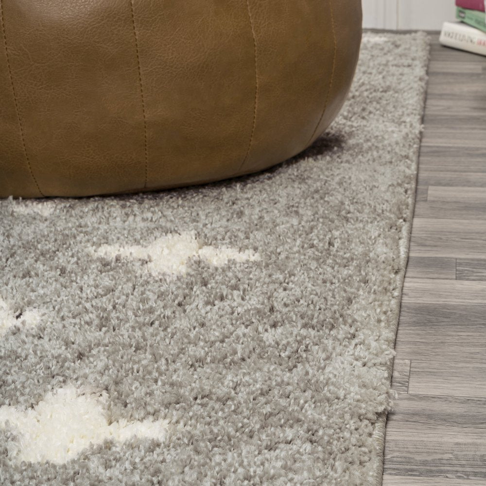 Cristo Berber Geometric Shag Runner Rug