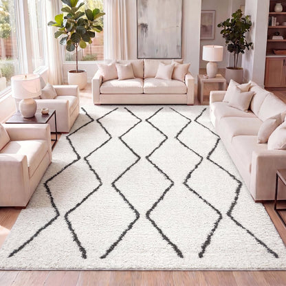 Catala Moroccan Diamond Shag Area Rug