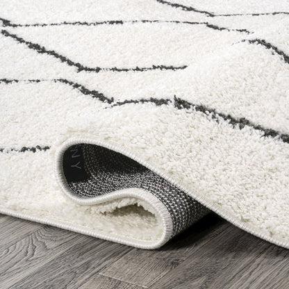 Catala Moroccan Diamond Shag Area Rug