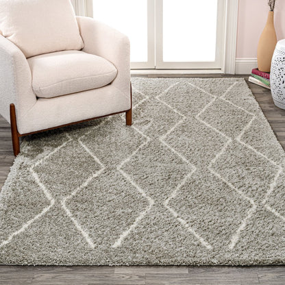 Cristo Berber Geometric Shag Area Rug