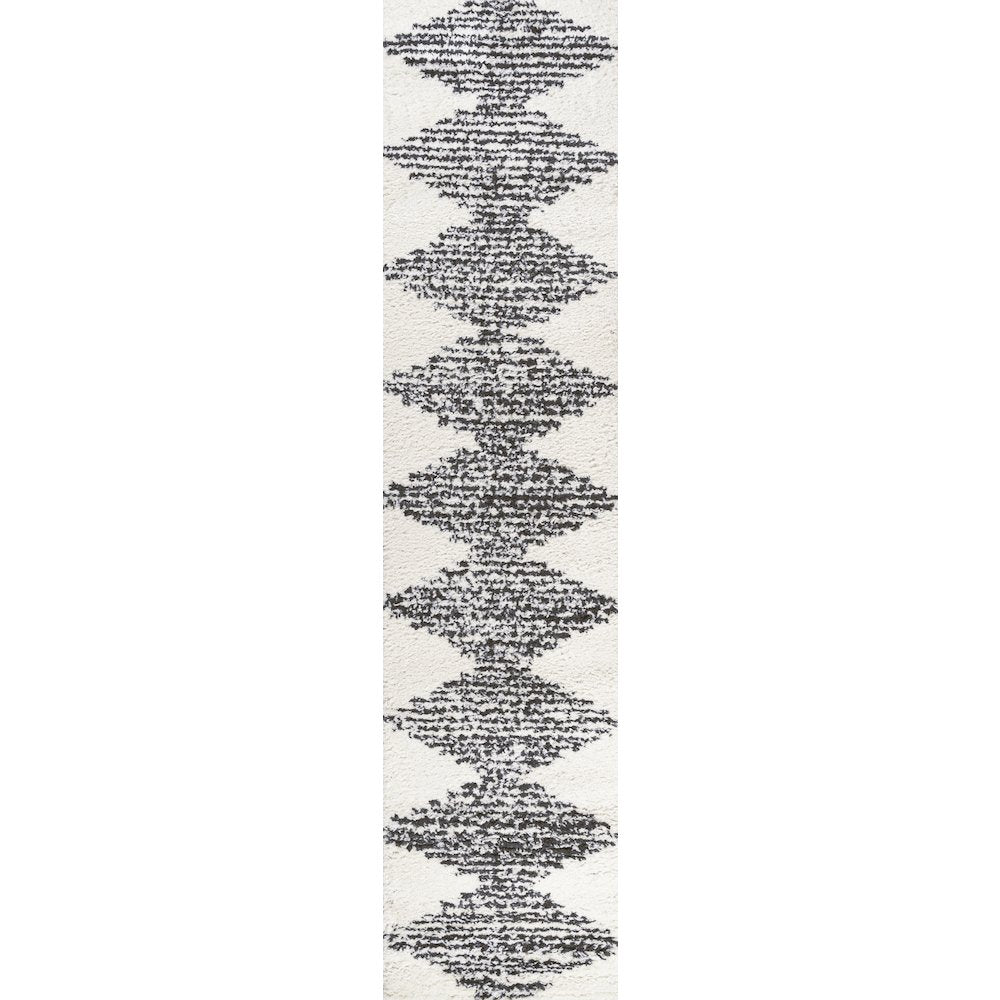 Elm Diamond Stripe Geometric Shag Area Rug