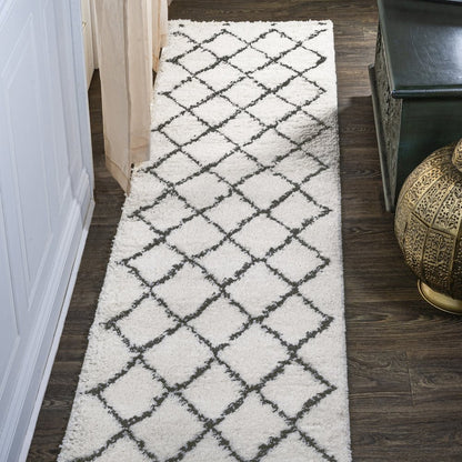 Cami Moroccan Style Diamond Shag Area Rug