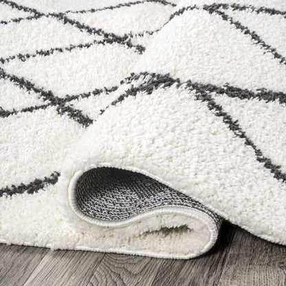 Cami Moroccan Style Diamond Shag Area Rug