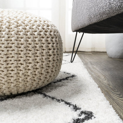 Cami Moroccan Style Diamond Shag Area Rug