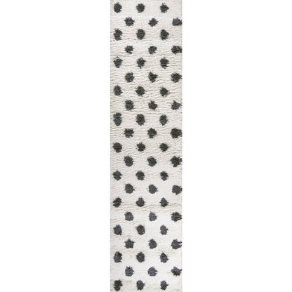 Pere Modern Charcoal Dot Shag Area Rug
