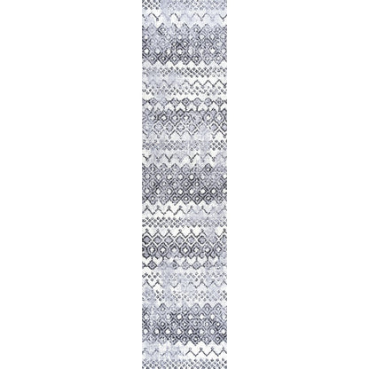 Azmar Moroccan Geometric Distressed Area Rug