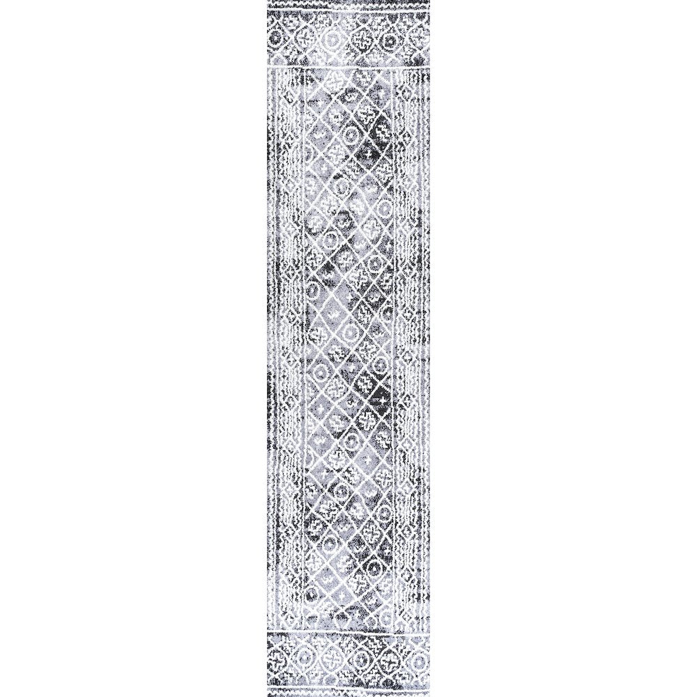 Iften Moroccan Geometric Distressed Area Rug